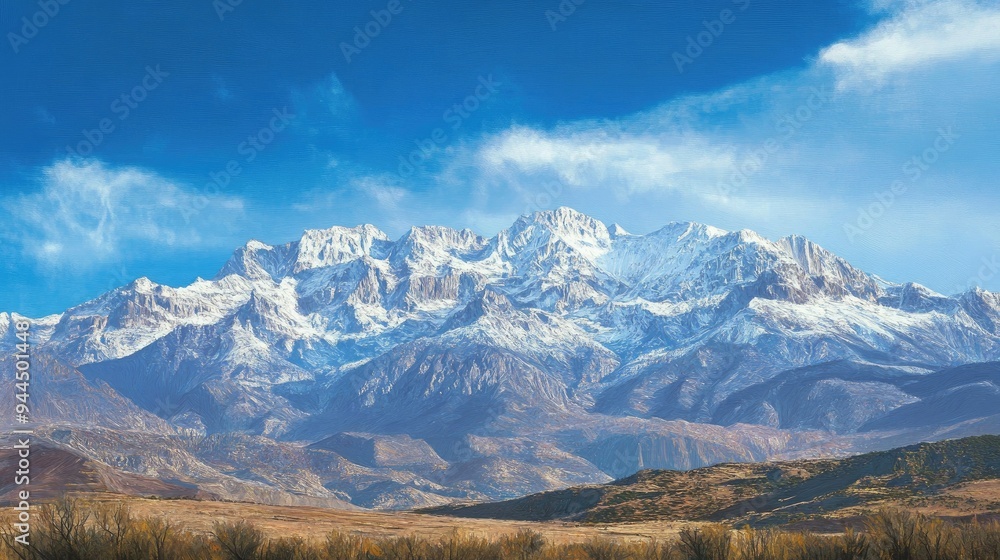 majestic mountain range under a clear blue sky majestic mountain range under a clear blue sky