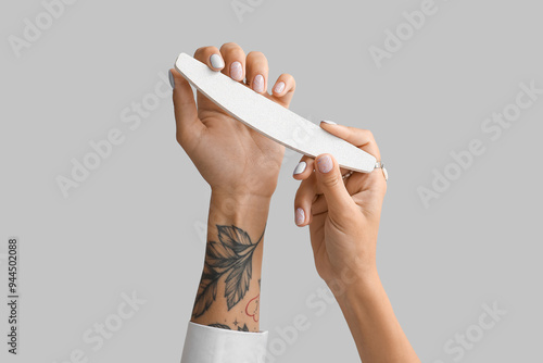 Female hands with stylish m...