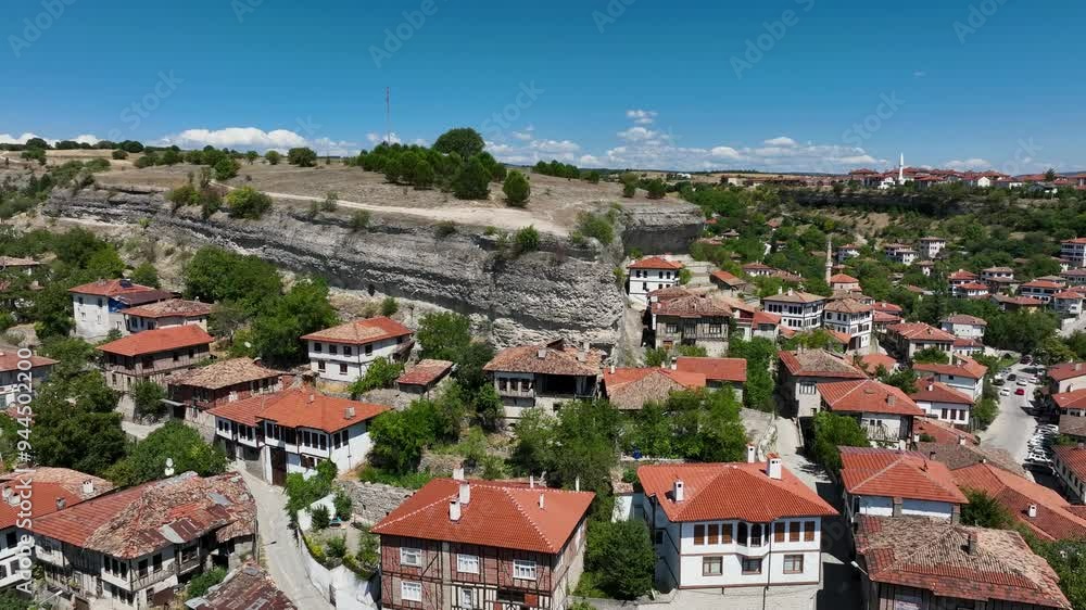 Traditional Ottoman Houses in Safranbolu. Safranbolu UNESCO World Heritage Site. Old wooden mansions turkish architecture. Safranbolu landscape view. Traditional Ottoman Houses in Safranbolu. Safranbolu UNESCO World Heritage Site. Old wooden mansions turkish architecture. Safranbolu landscape view.