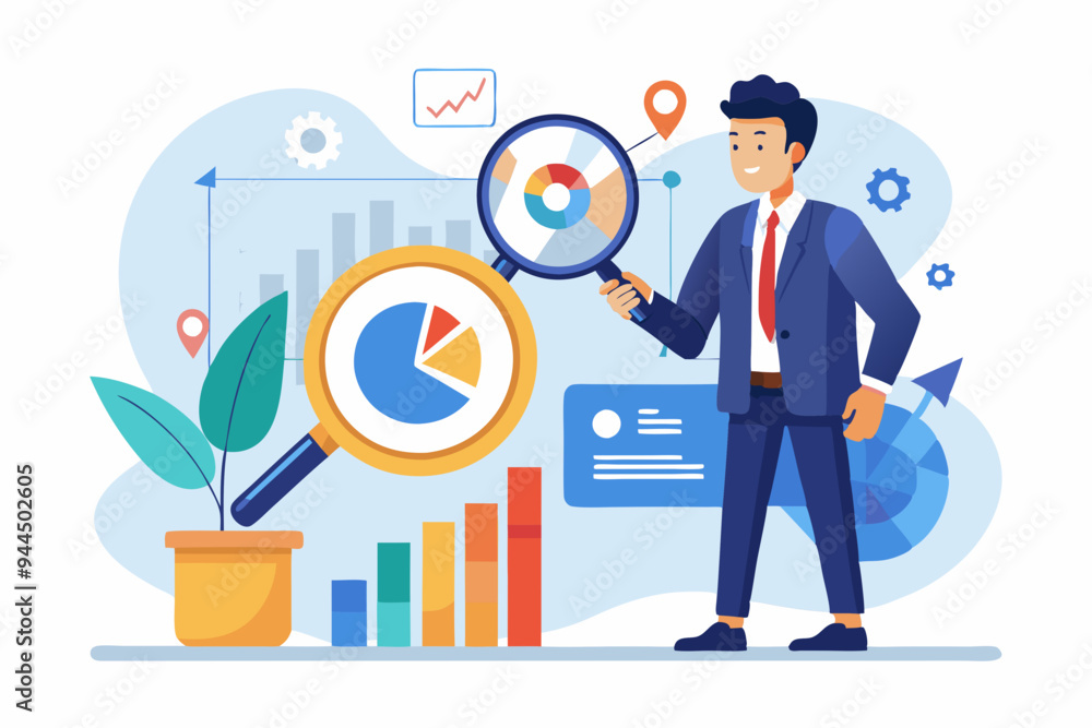 Benchmark performance or KPI key performance indicator, metrics or measurement to measure success, result evaluation, analysis or comparison concept, businessman magnify benchmark metric graph scale.
Benchmark performance or KPI key performance indicator, metrics or measurement to measure success, result evaluation, analysis or comparison concept, businessman magnify benchmark metric graph scale.