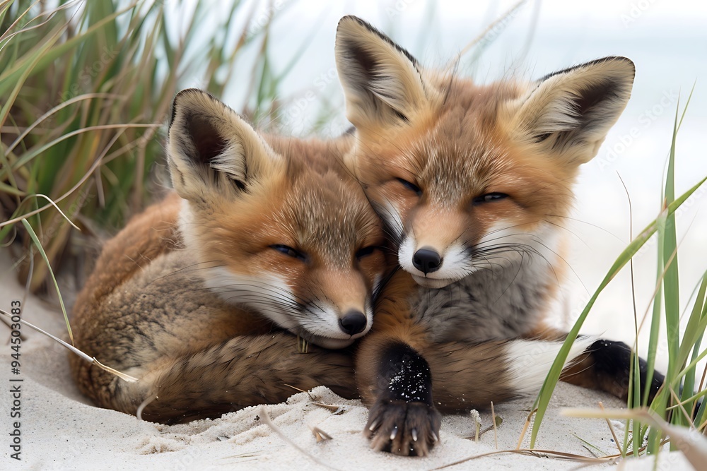 Obraz premium red fox cub