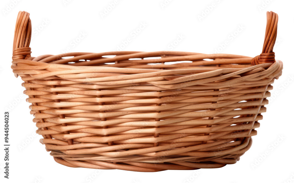 Fototapeta premium PNG Empty basket white background container absence.