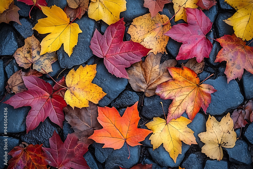 A collection of colorful autumn leaves in shades of red, orange, yellow, and dark blue, creating a vibrant seasonal pattern.
A collection of colorful autumn leaves in shades of red, orange, yellow, and dark blue, creating a vibrant seasonal pattern.