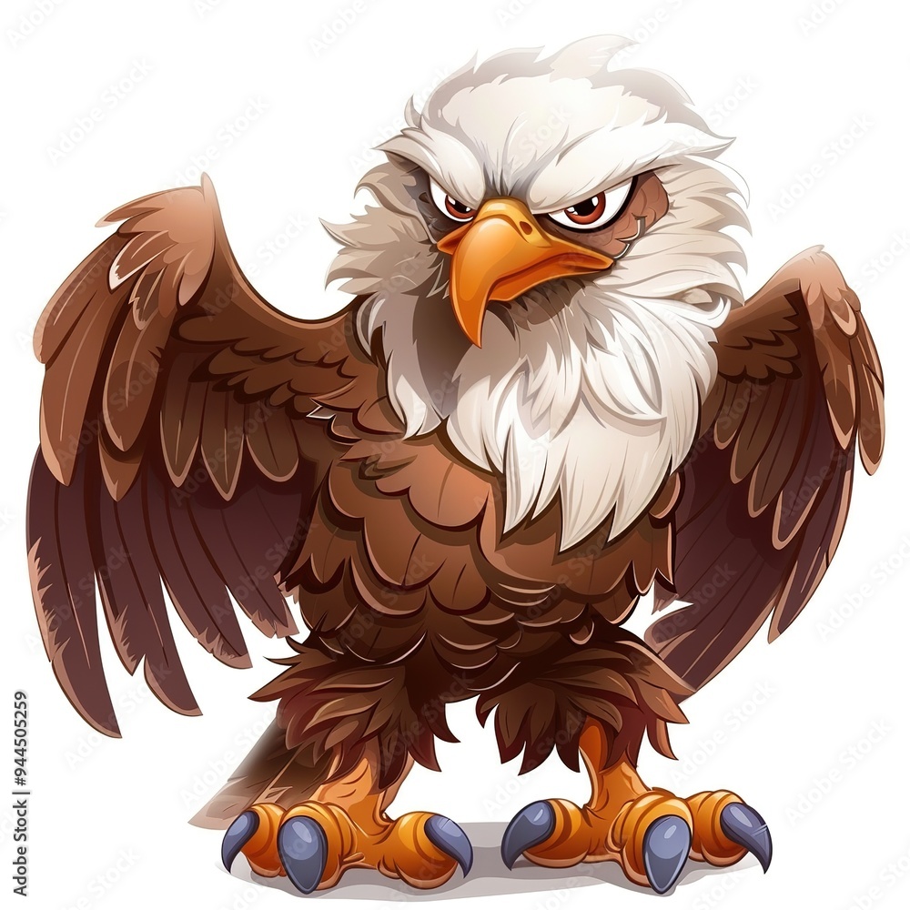 Obraz premium Eagle Anger fantasy animal cartoon isolated whitebackground