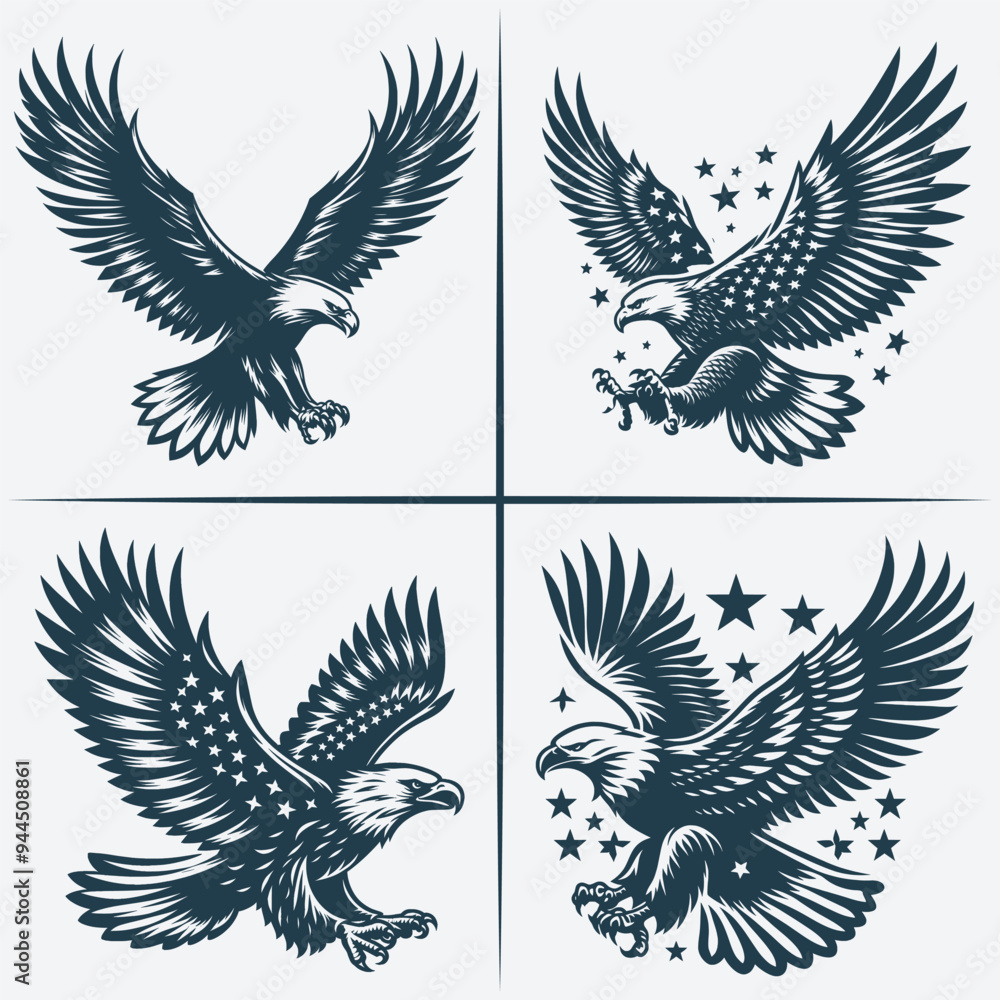 Eagle vector Bundle file ,Black and white Eagle silhouette file, Eagle svg vector silhouette Bundle file Eagle vector Bundle file ,Black and white Eagle silhouette file, Eagle svg vector silhouette Bundle file