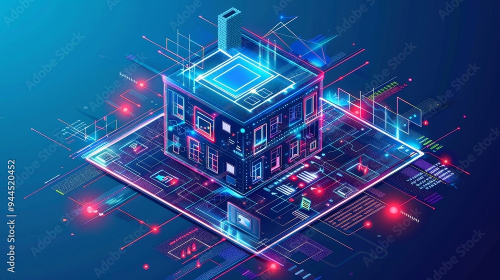 Futuristic Smart Home Concept. Futuristic Smart Home Concept.