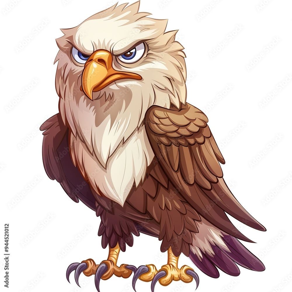 Obraz premium Eagle Empathy emotion fantasy animal cartoon isolated whitebackground