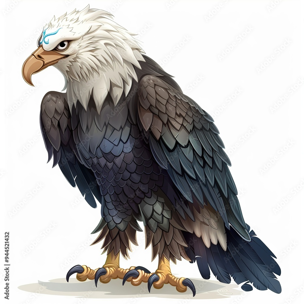 Obraz premium Eagle ghost fantasy animal cartoon isolated whitebackground