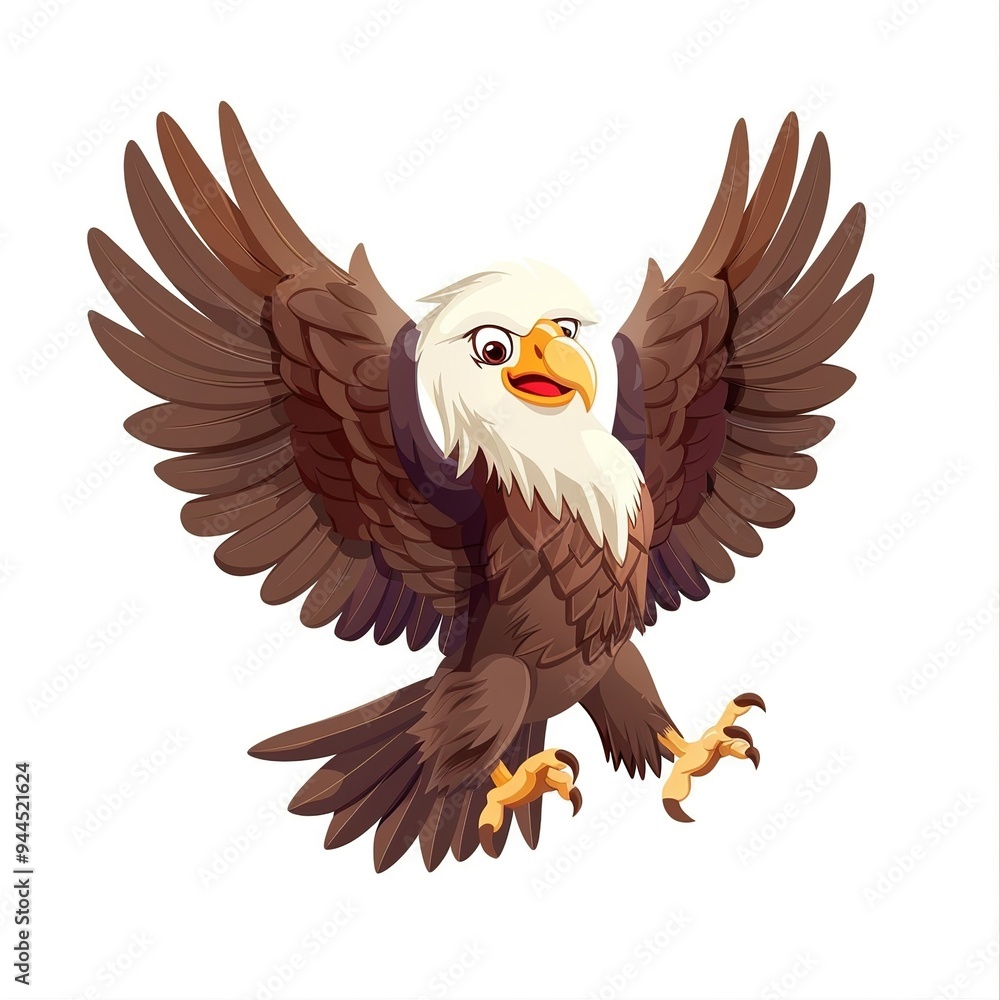 Eagle Gravity element animal cartoon isolated whitebackground 16:9 Eagle Gravity element animal cartoon isolated whitebackground 16:9