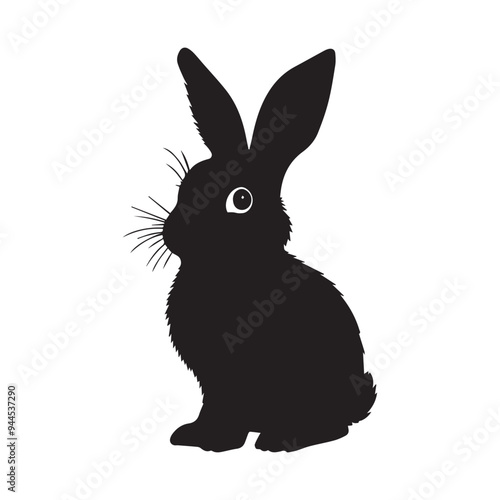 Bunny Silhouettes for Crafting and Design