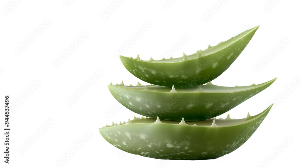 Stack of Aloe vera isolated on transparent or white background, png Stack of Aloe vera isolated on transparent or white background, png
