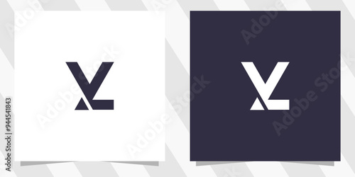 letter vl lv logo design vector photo