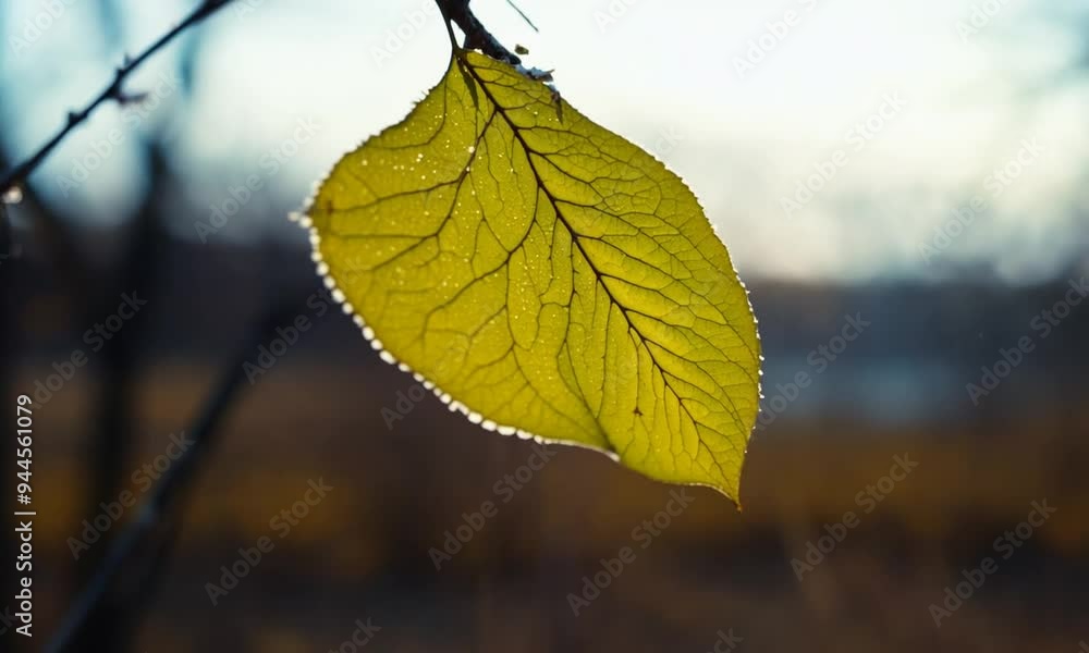 Golden Leaf Backlit by the Sun Golden Leaf Backlit by the Sun