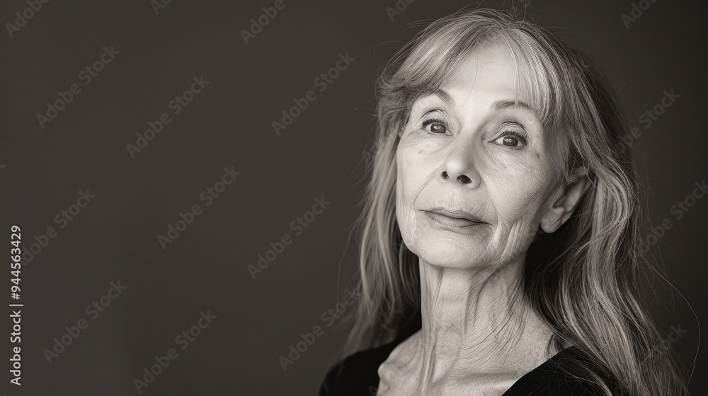 Portrait of mature woman in studio. AI generated images Portrait of mature woman in studio. AI generated images