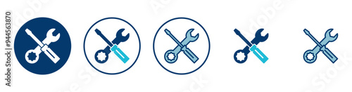 Repair icon vector isolated on white background. Wrench and screwdriver icon. settings vector icon. Maintenance. tools