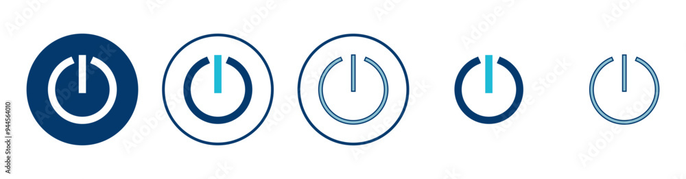 Power icon vector isolated on white background. Power Switch Icon. Start power icon Power icon vector isolated on white background. Power Switch Icon. Start power icon
