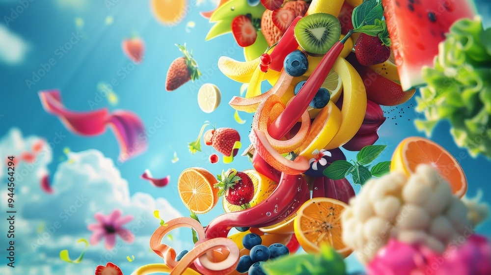 Vibrant Fruit Explosion. Vibrant Fruit Explosion.