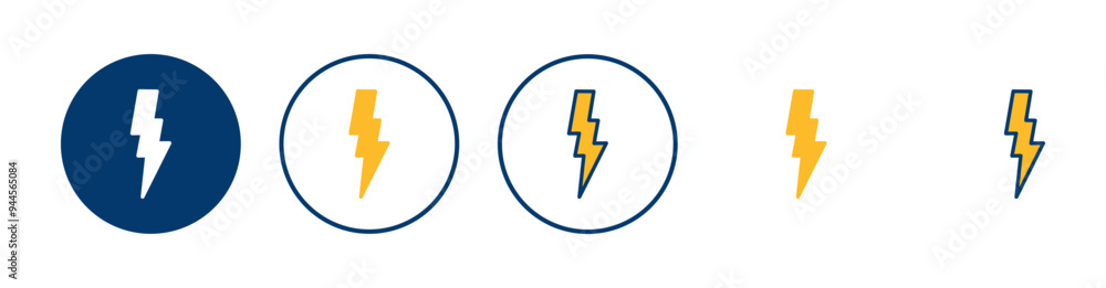 Lightning icon vector isolated on white background. Bolt icon vector. Energy and thunder electric icon Lightning icon vector isolated on white background. Bolt icon vector. Energy and thunder electric icon