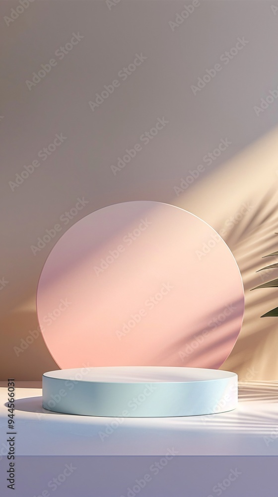 Fototapeta premium pastel podium with soft lighting