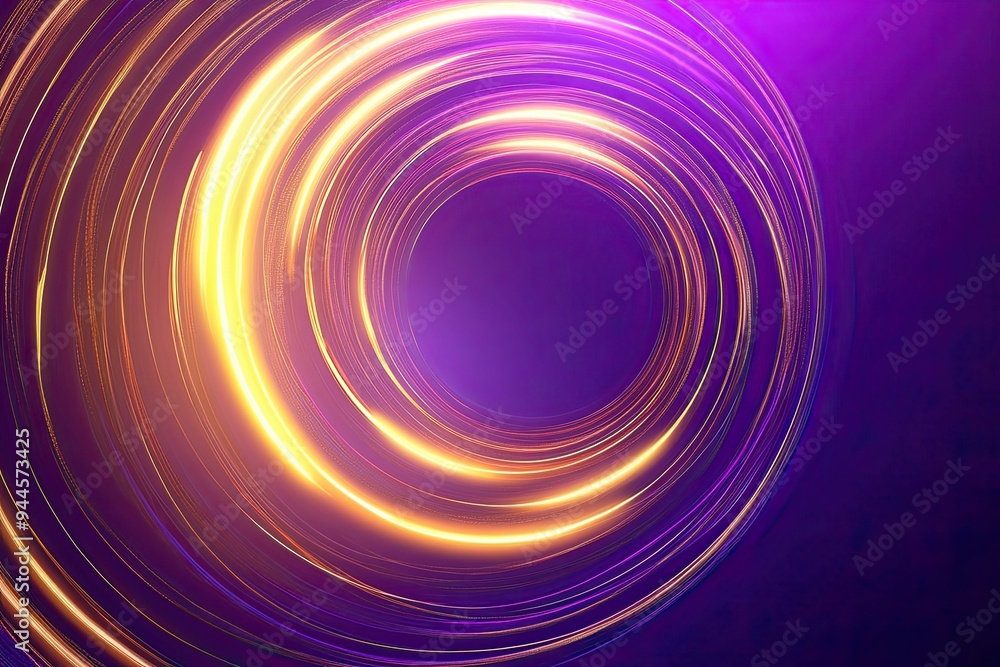 golden abstract effect with light circle on purple background golden abstract effect with light circle on purple background
