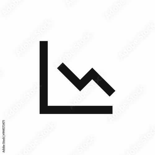 finance chart down statistics icon