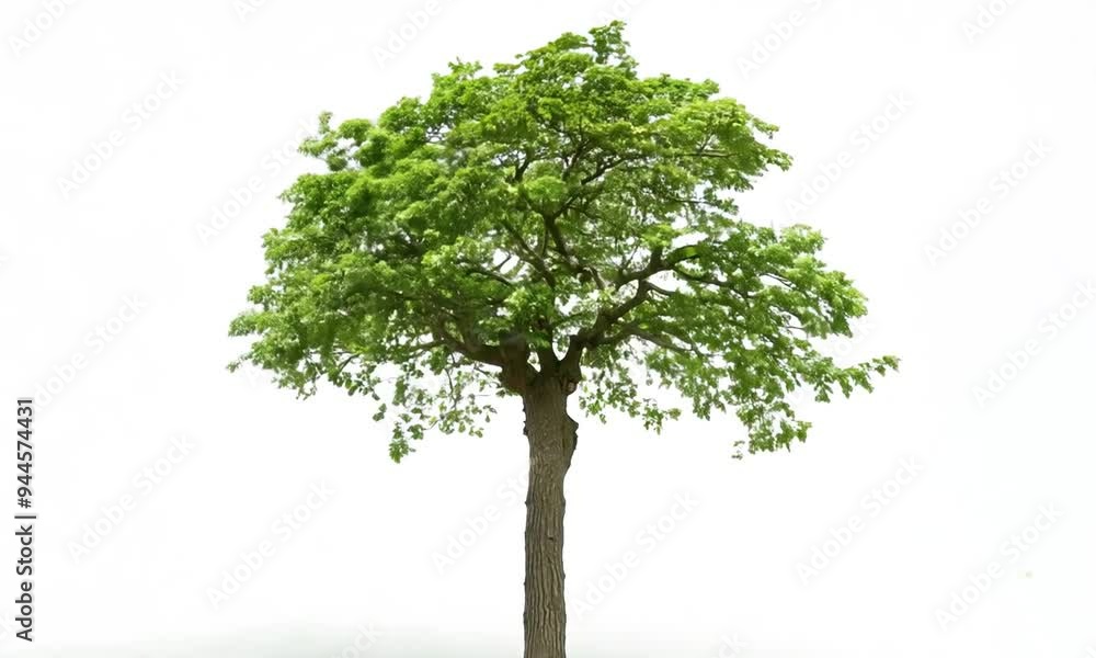 Green Tree Against a White Background Green Tree Against a White Background
