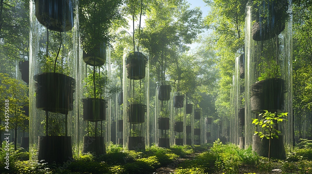 bioengineered forest engineered to sequester carbon dioxide and ...