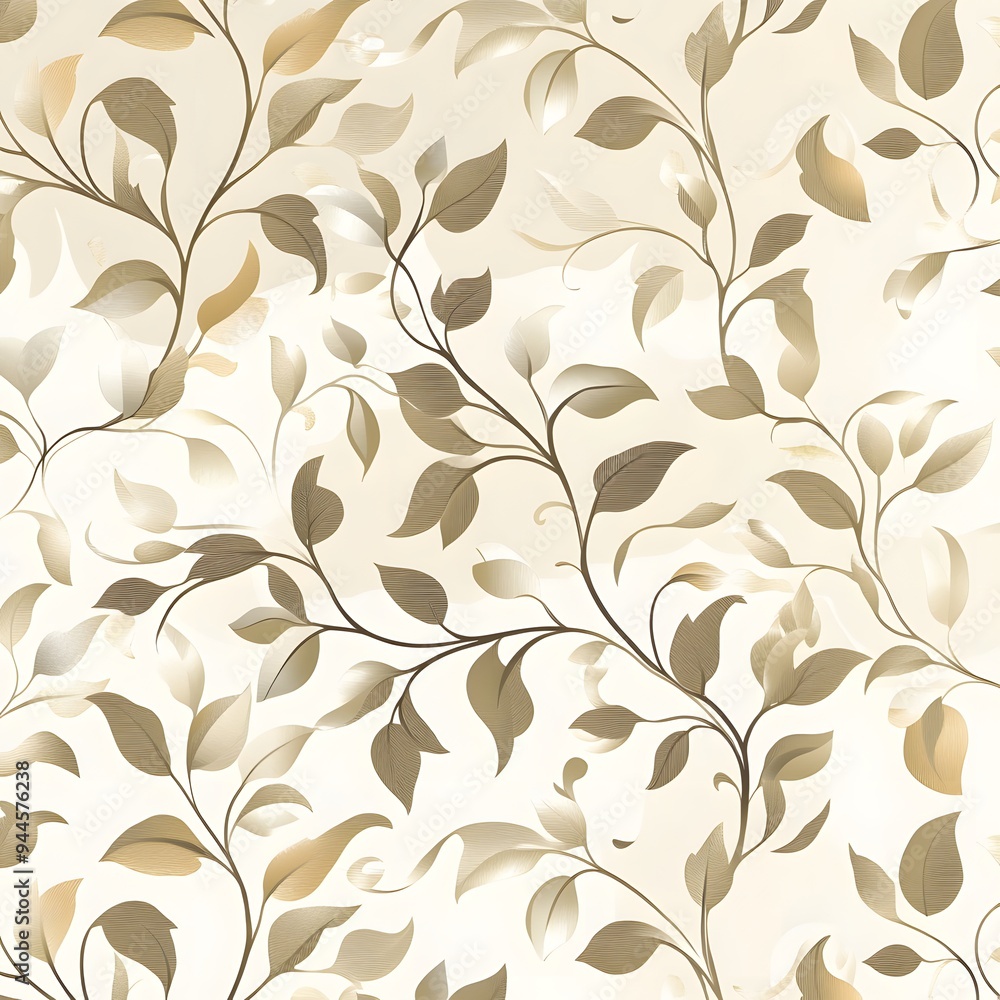 103. **Create a seamless pattern with elegant, scrolling leaves and tendrils in a soft, metallic gold.** 103. **Create a seamless pattern with elegant, scrolling leaves and tendrils in a soft, metallic gold.**
