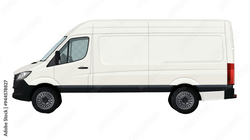 White delivery van on transparency background PNG White delivery van on transparency background PNG