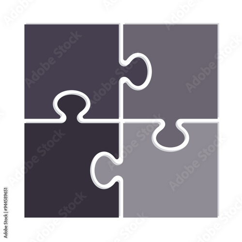 puzzle game pieces isolated icon vector illustration square design