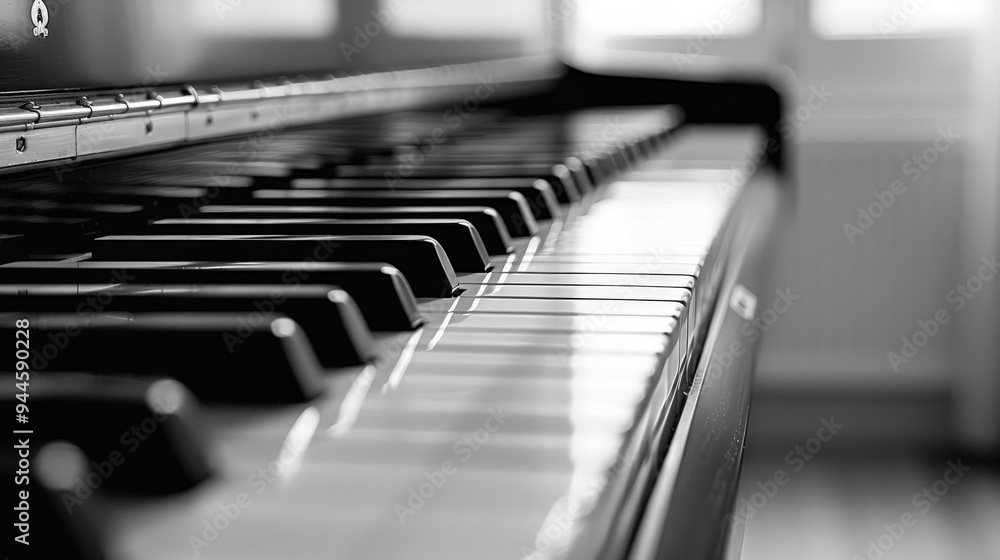 Close-up Black and White Piano Keys. Close-up Black and White Piano Keys.