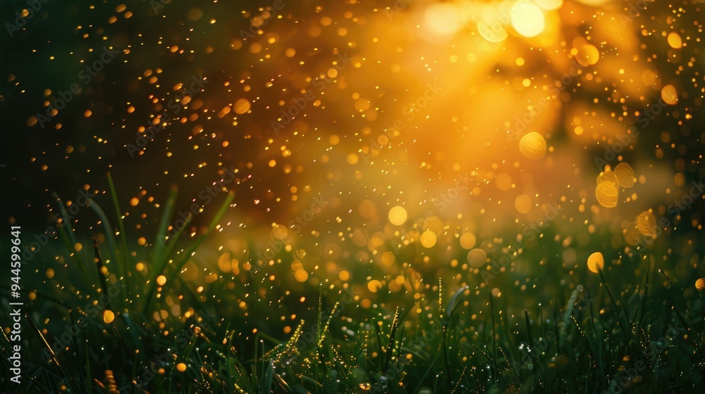 Precipitation on Lush Grassland Natural Components Precipitation on Lush Grassland Natural Components