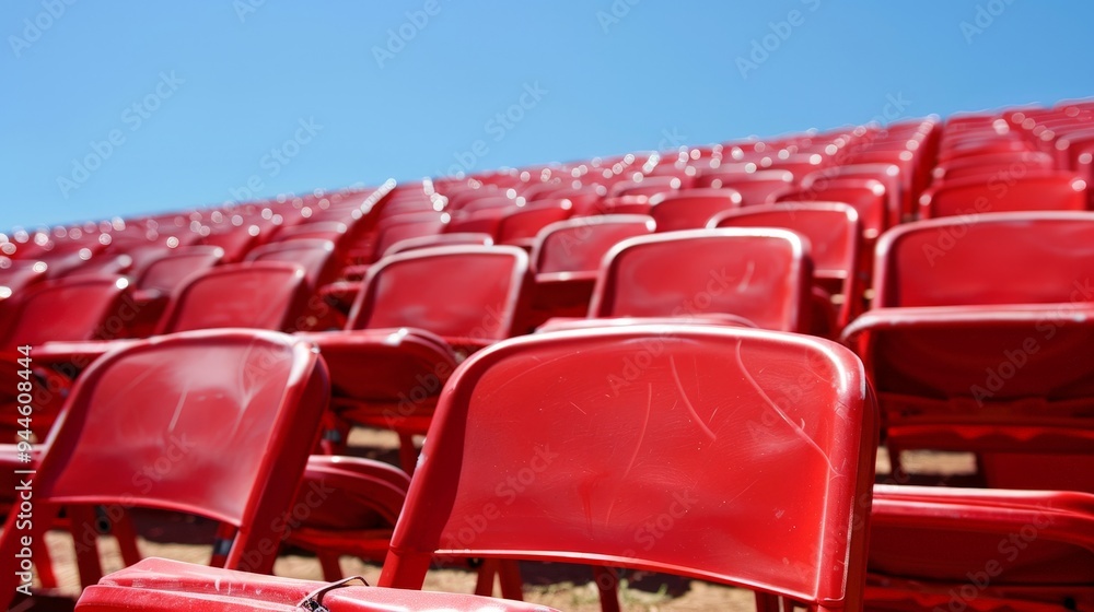 Obraz premium Red Stadium Seats.
