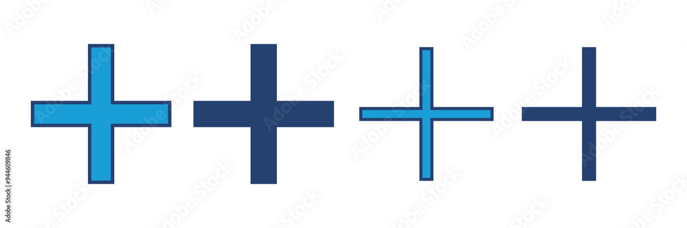 Obraz premium Plus Icon vector. Add plus icon