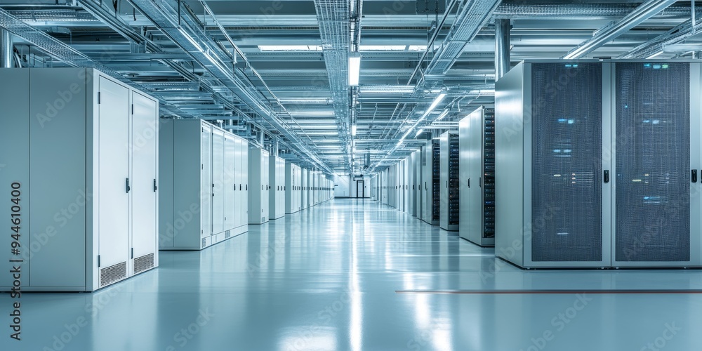 Fototapeta premium High-Security Facility with Data Center Server Room