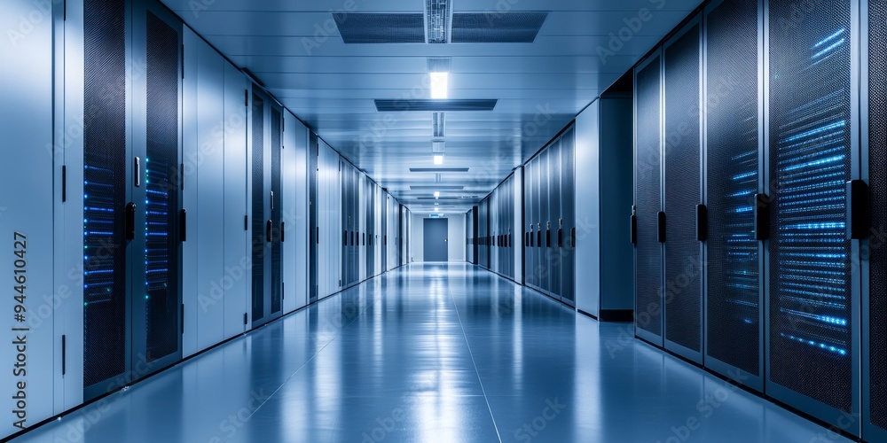 Fototapeta premium High-Security Facility with Data Center Server Room