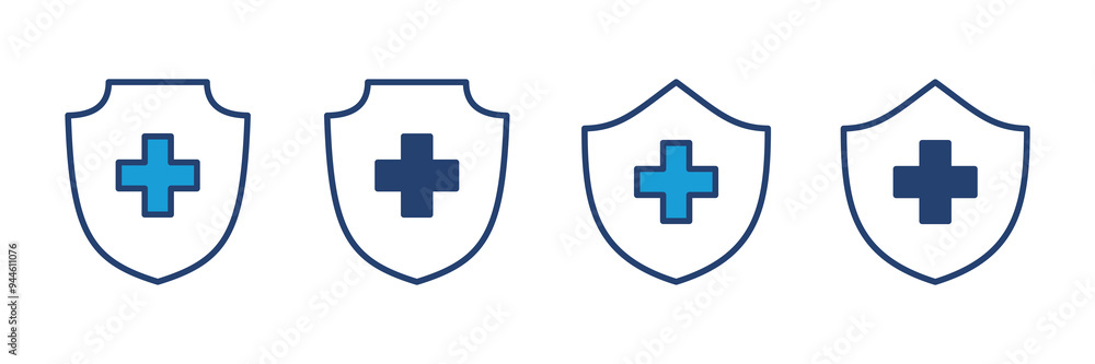 Health insurance icon vector. Insurance health document icon Health insurance icon vector. Insurance health document icon