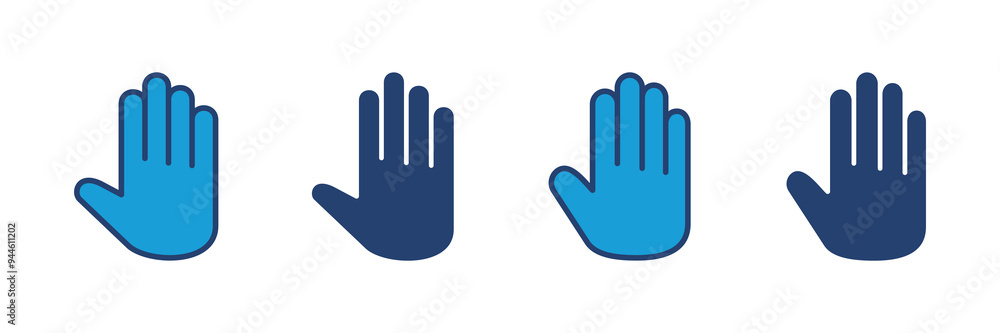 Hand icon vector. hand vector icon, palm Hand icon vector. hand vector icon, palm