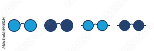 Glasses icon vector. Glasses vector icon