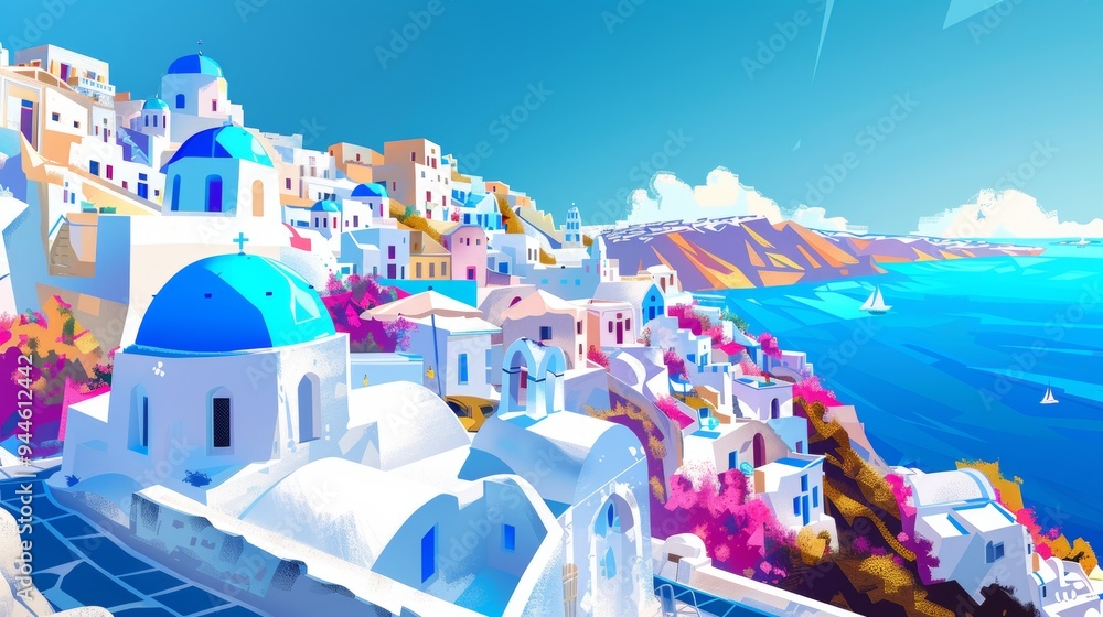 beautiful landscape of santorini beautiful landscape of santorini