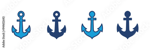 Anchor icon vector. Anchor symbol logo. Anchor marine icon.