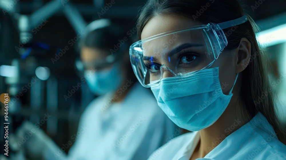 Healthcare professionals conducting research in a laboratory setting Healthcare professionals conducting research in a laboratory setting