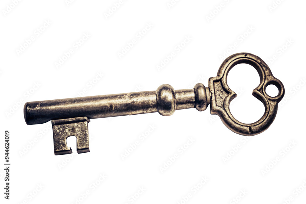 Rustic Old Key Isolated on Transparent Background - Perfect for Historical Projects Rustic Old Key Isolated on Transparent Background - Perfect for Historical Projects