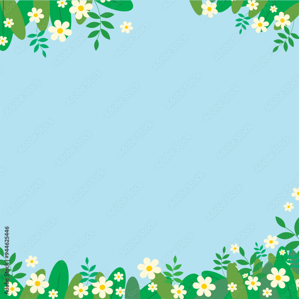 Fototapeta premium floral garden frame