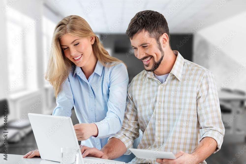 Professional happy business manager in office Professional happy business manager in office