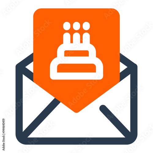 Birthday Card for Birthday Party Vector Icon