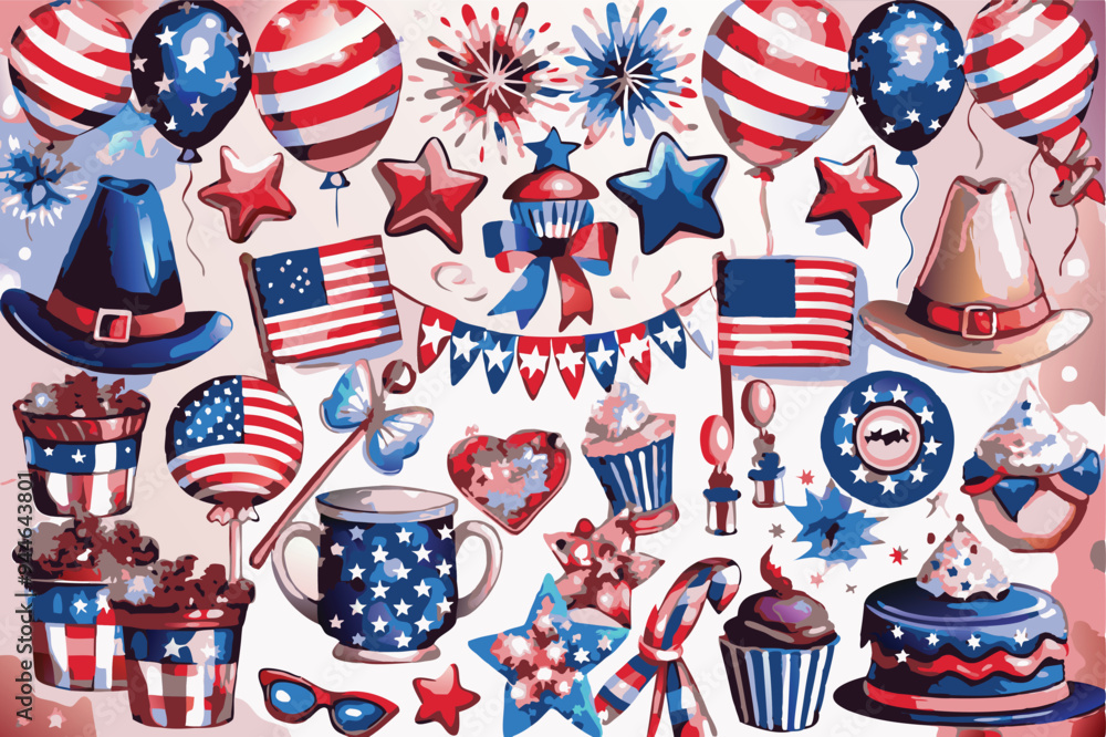 Obraz premium Patriotic background vector