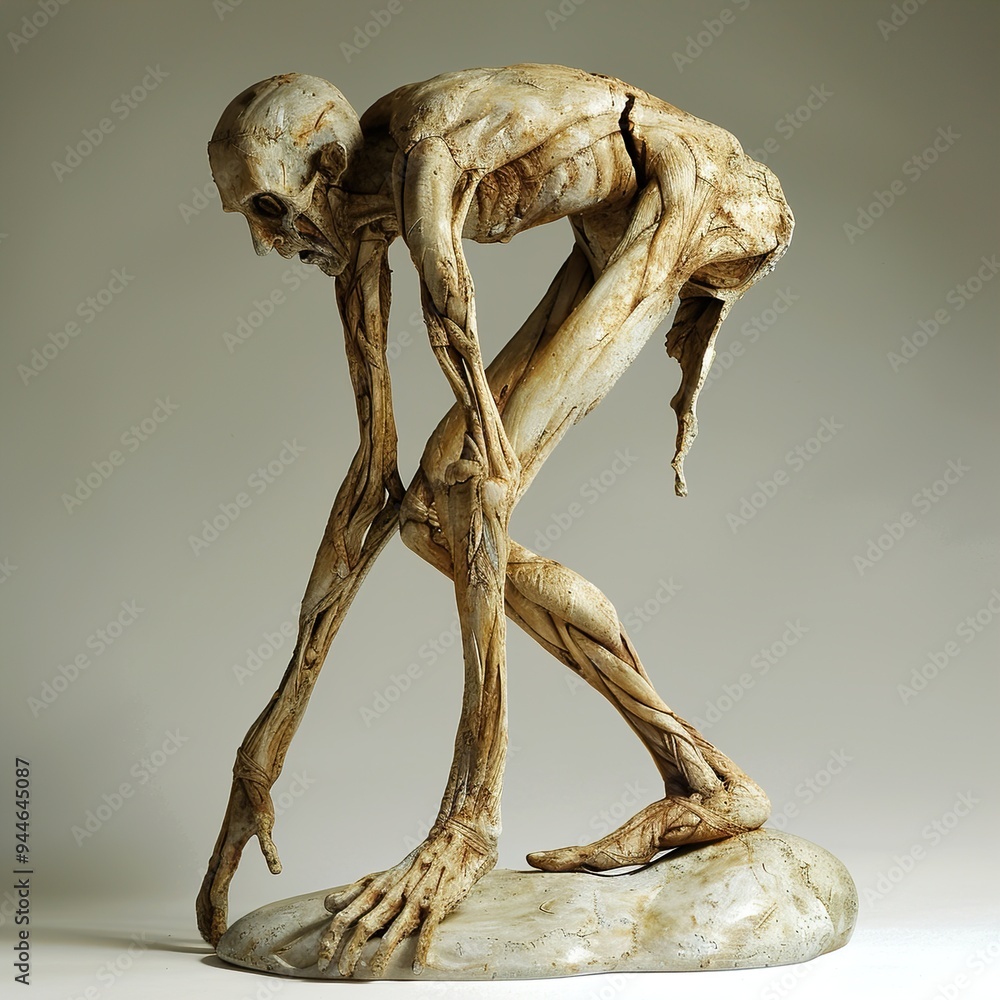 Detailed Anatomical Sculpture of a Human Figure Detailed Anatomical Sculpture of a Human Figure