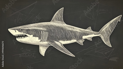 white shark illustration