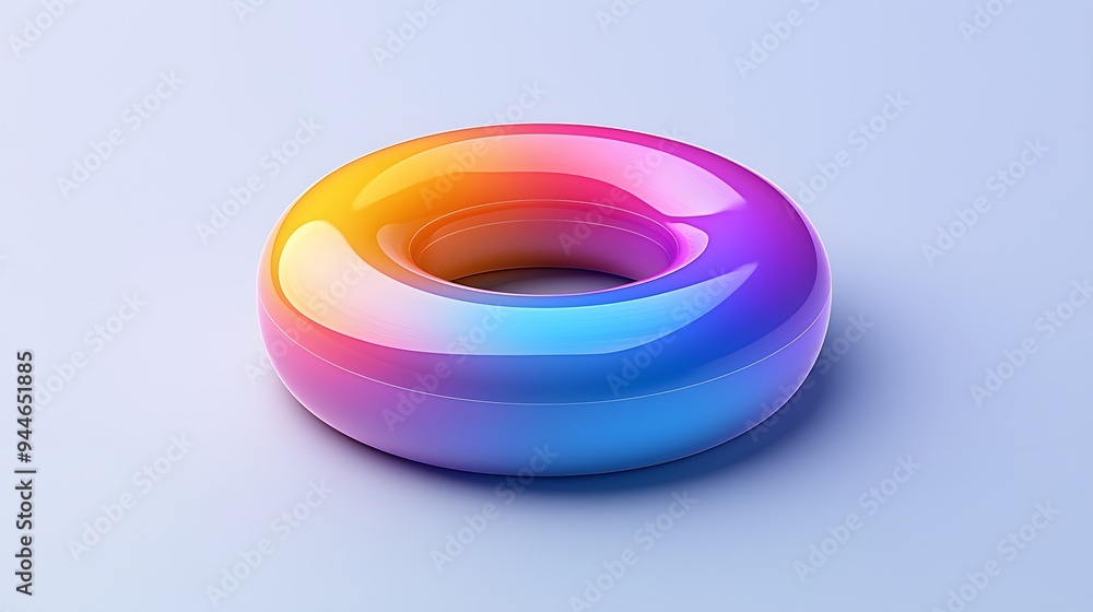 Colorful 3D Ring Abstract. Colorful 3D Ring Abstract.